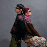 Shaggy Knit Docking Check Outer