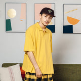 Wide loose kanoko polo shirt 【AZR-BALLSY-22SS-AC】