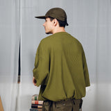 Wide loose waffle T-shirt 【AZR-BALLSY-22SS-AB】