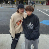 YS 나비 로고 하프 ZIP 니트