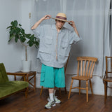 Ripstop Cargo Half Pants 【AZR-BL-0001-011】