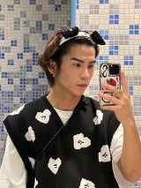 Student Apathy hert logo knit vest【AZR-SA-0001-028】