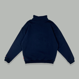 拼貼徽標半拉鍊汗