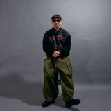 Shaggy Knit Docking Check Outer