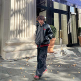 合成皮革體育場外套