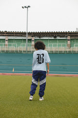 “ B”徽章針織polo襯衫