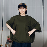 Military wrap pocket drawcord T-shirt 【AZR-BALLSY-22SS-AA】