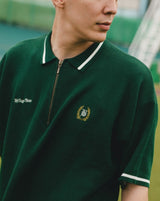 “ B”徽章針織polo襯衫