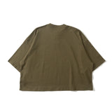 Wide loose henley neck T-shirt【AZR-BL-0001-039】