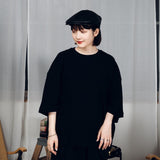 Wide loose waffle T-shirt 【AZR-BALLSY-22SS-AB】