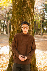 cable turtleneck knit