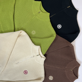 "N"로고 반 지퍼 니트