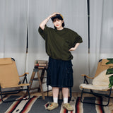 Military wrap pocket drawcord T-shirt 【AZR-BALLSY-22SS-AA】