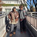 合成皮革體育場外套