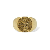 MSB circle logo motif ring