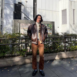 合成皮革體育場外套