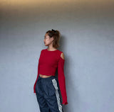 HTH original open shoulder tops
