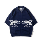 studentapathy dog logo knit polo 【AZR-SA-0001-23】