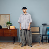 Military Fatigue Striped Shirt【AZR-BL-0001-021】