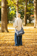 enamel logo shoulder bag