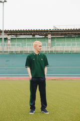 “ B”徽章針織polo襯衫