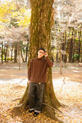 cable turtleneck knit