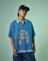 9090 X年輕歌曲針織polo卹