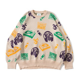 YS whole pattern knit