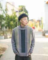 color pattern half zip