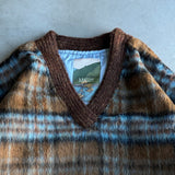 Shaggy Knit Docking Check Outer