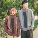 color pattern half zip