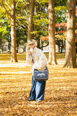 enamel logo shoulder bag