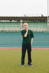 “ B”徽章針織polo襯衫