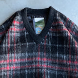 Shaggy Knit Docking Check Outer