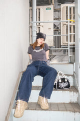 "NOPEGIRL" Signature Ringer T Shirt