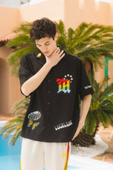 MSB補丁設計短袖襯衫