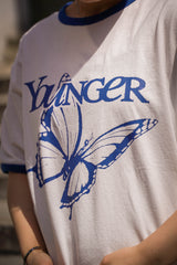 YS butterfly logo ringer tee