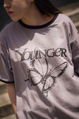 YS butterfly logo ringer tee