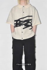 大徽標SS針織襯衫