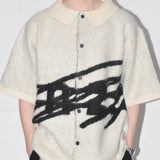 大徽標SS針織襯衫