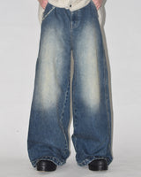 Genzai鏈寬鬆牛仔褲