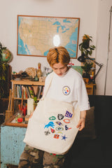 MSB×NFL team logo patch mesenger bag