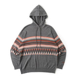 ethnic knit hoodie