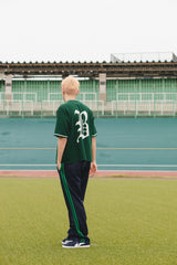 “ B”徽章針織polo襯衫