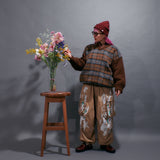 Shaggy Knit Docking Check Outer