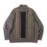 color pattern half zip