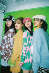 ng 체크 무늬 니트 스웨터