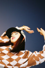 ng 체크 무늬 니트 스웨터