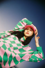 ng 체크 무늬 니트 스웨터