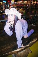 NG LOGO MOHAIR LIKE CARDIGAN